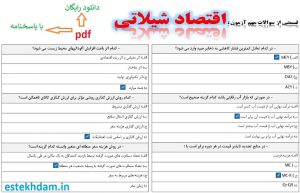 نمونه سوالات اقتصاد شیلاتی - استخدامی