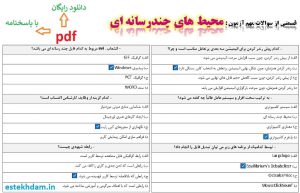 نمونه سوالات محیط های چند رسانه ای - استخدامی
