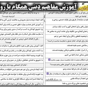نمونه سوالات آموزش مفاهیم دینی همگام با روانشناسی رشد - استخدامی
