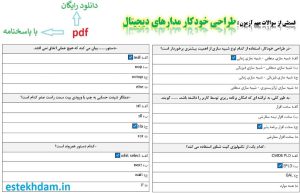 نمونه سوالات طراحی خودکار مدارهای دیجیتال - استخدامی