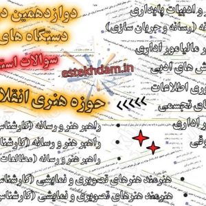سوالات استخدامی حوزه هنری انقلاب اسلامی (مشاغل تخصصی)